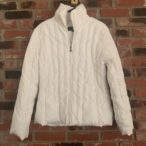 Colebrook White Down Filled Quilted Jacket Sz XL